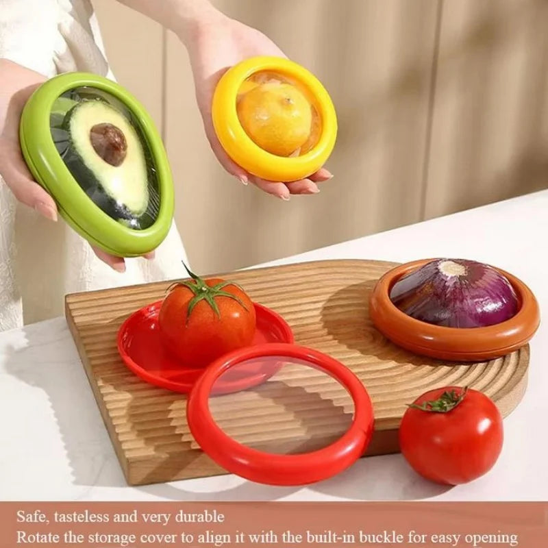 Fruit & Vegetable Fresh Storage Containers – Airtight Reusable Food Saver Set