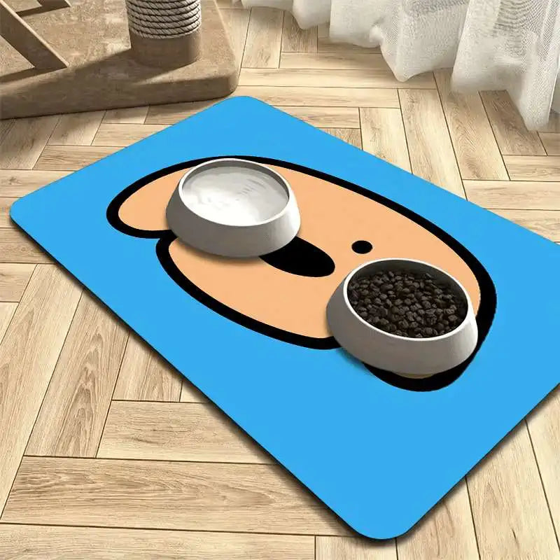 Non-Slip Pet Feeding Mat – Washable Anti-Spill Food & Water Placemat