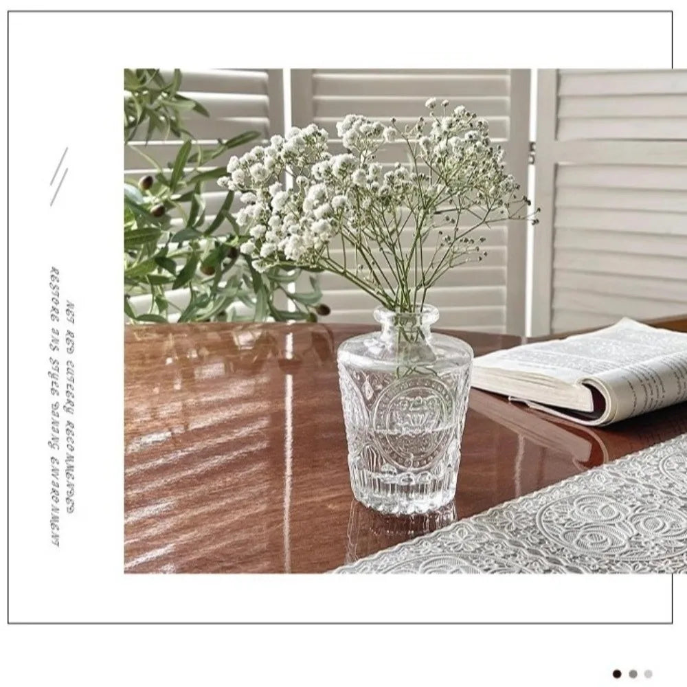 Mini Glass Vase Set – Transparent Hydroponic Flower Vases for Floral Arrangements & Home Decor