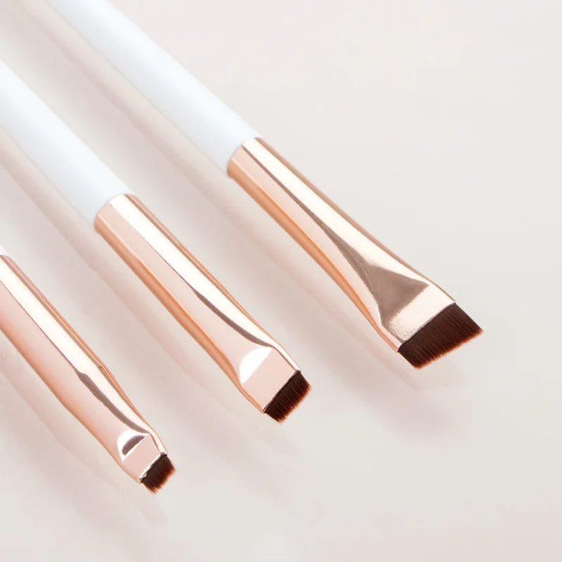 3 pièces/ensemble lame Eyeliner brosse à sourcils Portable plat fin Eye Liner sourcils Contour pinceaux de maquillage outil de maquillage