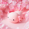 Cute Axolotl Night Light – USB Rechargeable Silicone Lamp for Kids & Nursery