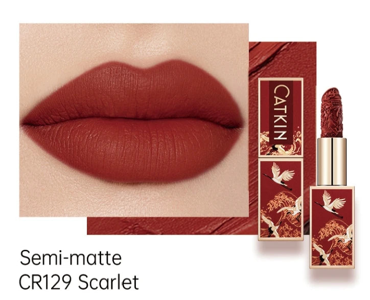 Rouge à Lèvres Velours Mat – Hydratant, Fini Satin, Longue Tenue, Texture Lisse et Crémeuse