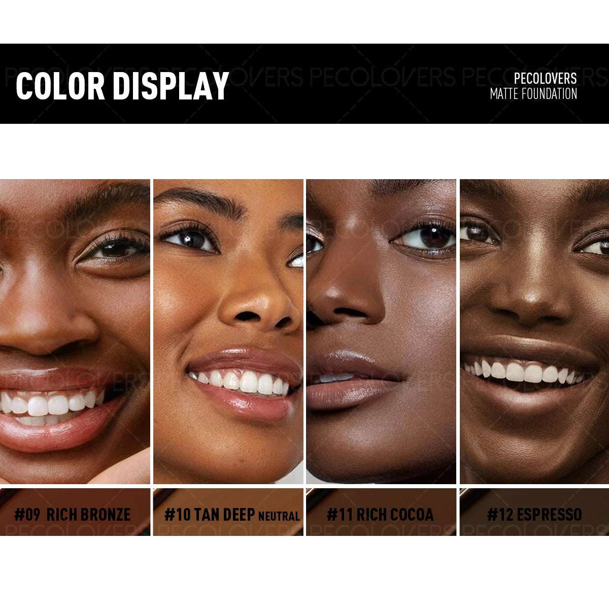 1 Pièce Fond de Teint Visage – Couvrance Totale, Contrôle du Sébum, Waterproof, Longue Tenue, Convient à Tous Types de Peau