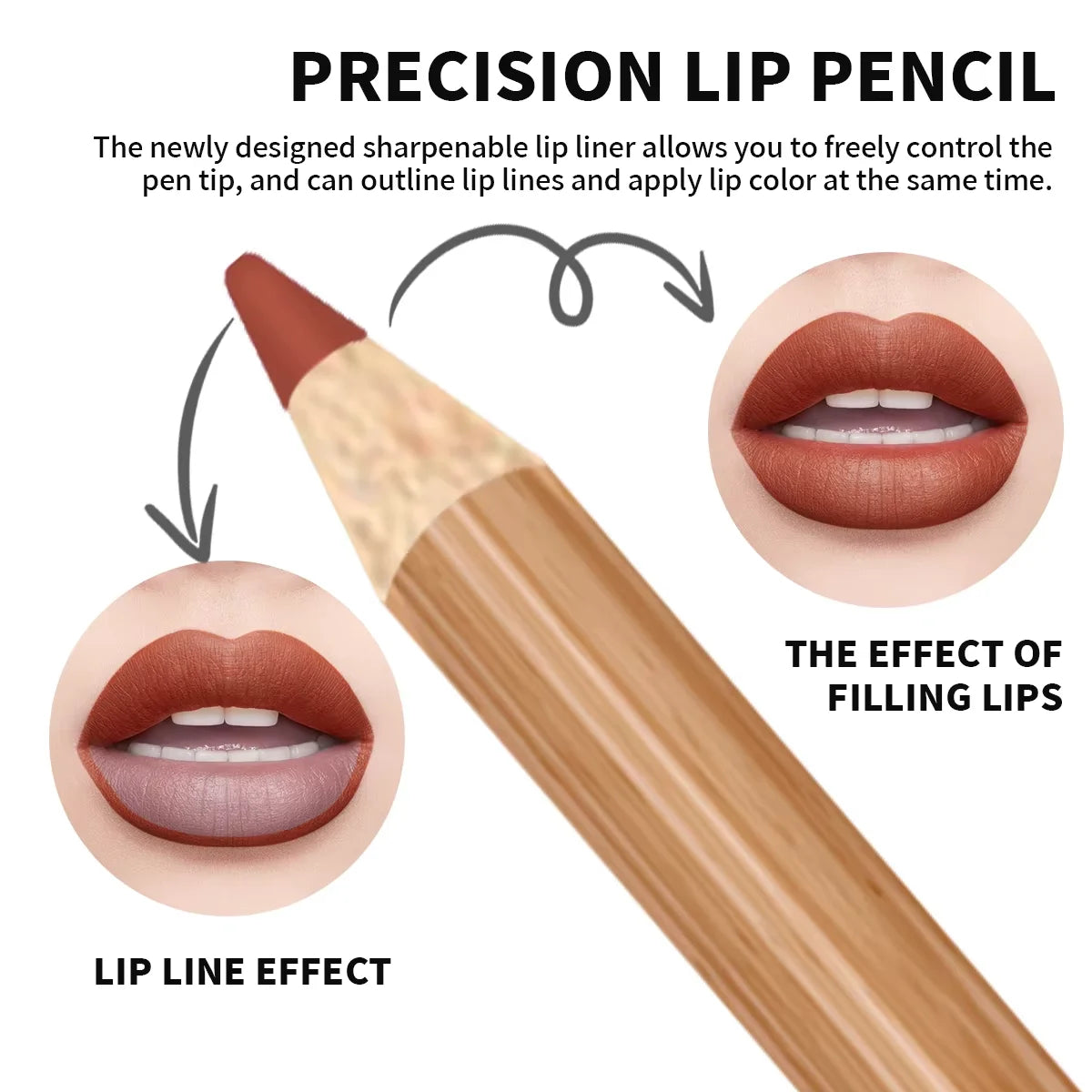 Set 12 Crayons à Lèvres Mat – Couleurs Intenses, Facile à Appliquer, Waterproof et Durable, Maquillage des Lèvres