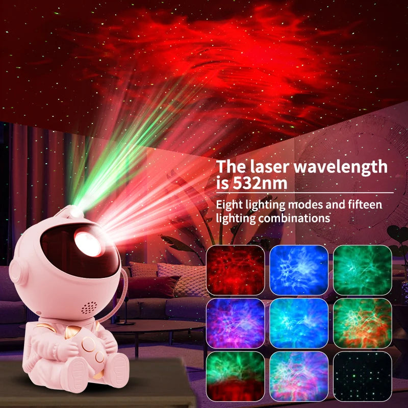 Astronaut Galaxy Projector – LED Starry Sky Night Light for Bedroom & Room Decor