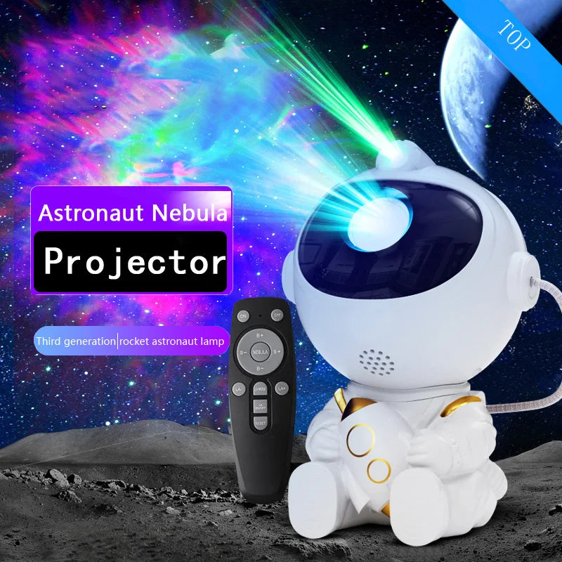 Astronaut Galaxy Projector – LED Starry Sky Night Light for Bedroom & Room Decor