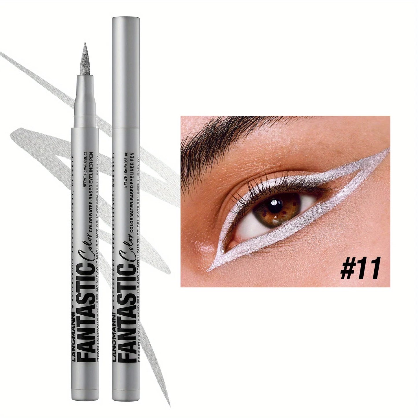 Eyeliner Stylo 1 pc — waterproof, séchage rapide, résistant à l’huile et anti-bavures, longue tenue, ultra-fin