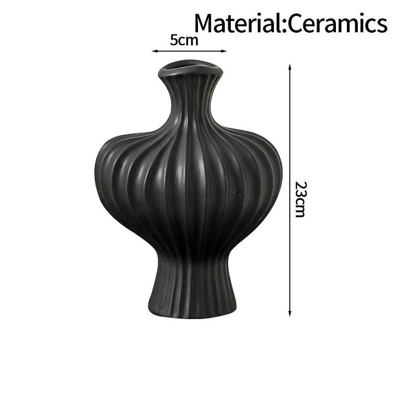 Modern White Decorative Vase – Minimalist Flower Vase for Home & Table Decor
