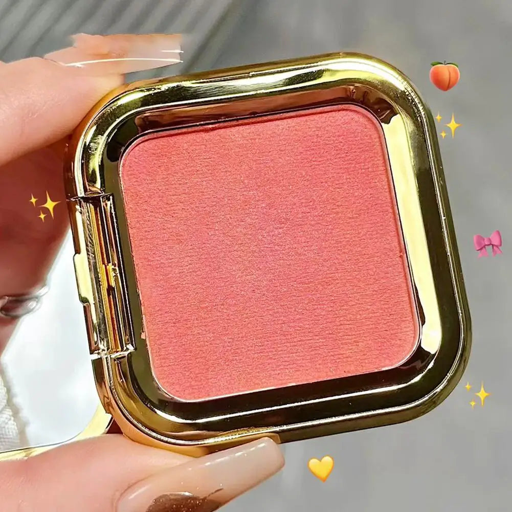 Blush Crème 3D Peach Kiss – Mat et Perlé, Teint Naturel et Longue Tenue