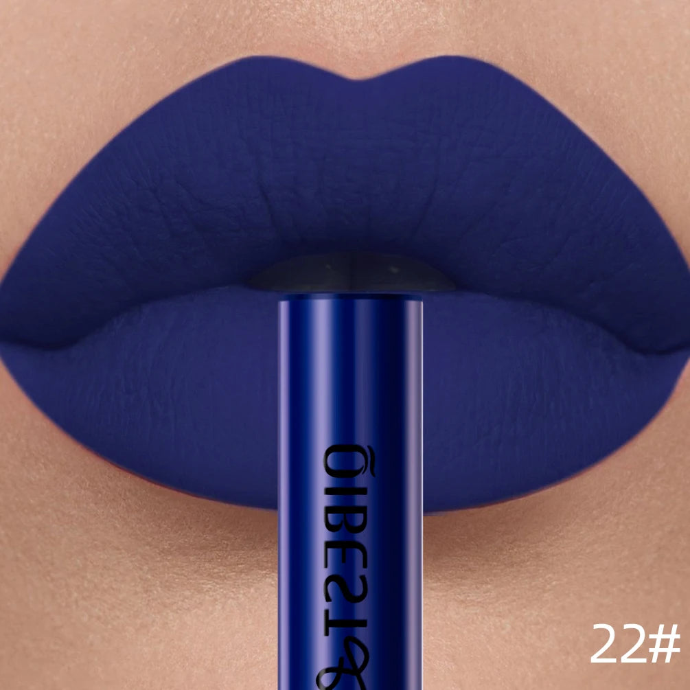 Rouge à lèvres liquide mat – Finition velours nude et rouge sexy | Waterproof et longue tenue | Non collant, teinte durable | 24 couleurs tendance pour maquillage lèvres