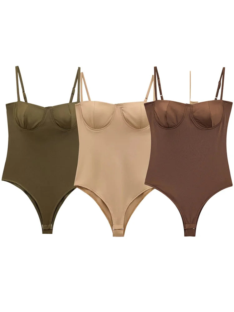 Body  pour femmes – Style sexy avec bretelles spaghetti | Tenue de plage douce et ajustée | Maillot ou combishort bodycon | Idéal pour l’été