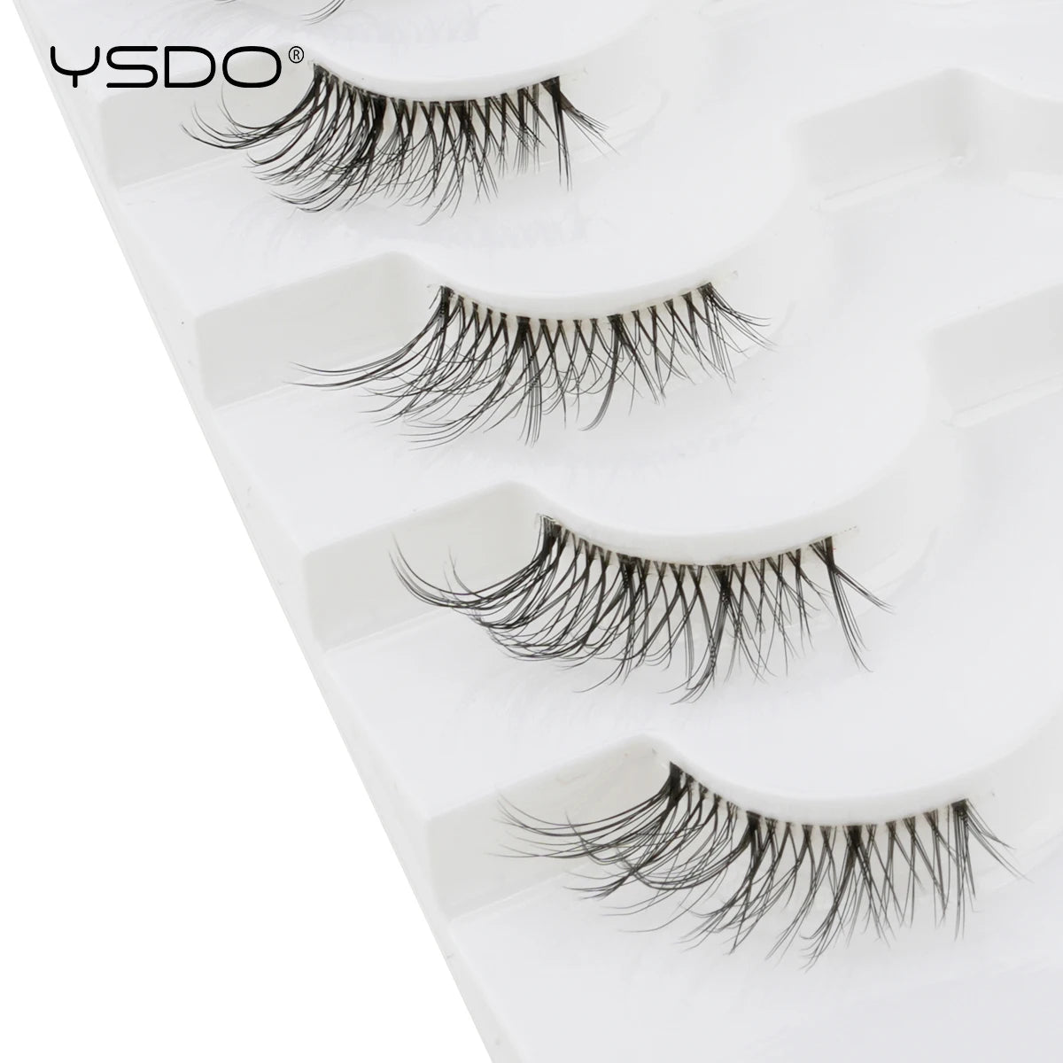 3 à 7 paires de cils en vison synthétique – Faux cils faits main, naturels et nude, effet croisé et désordonné – Cils 3D bouclés pour maquillage
