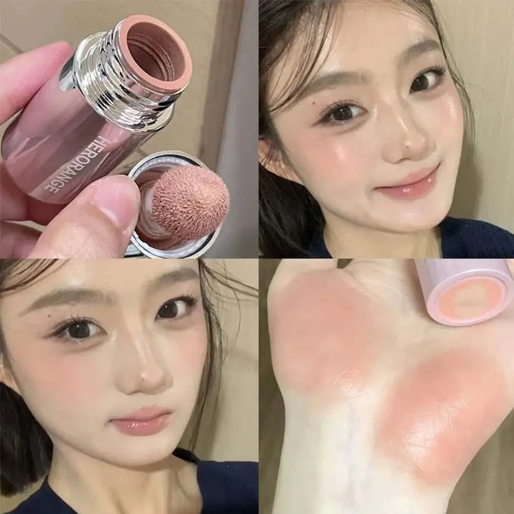 Blush Liquide Visage — Texture Mousse Lisse pour Joues et Yeux, Fini Mat et Pailleté, Stick Waterproof pour Contour et Highlight, Maquillage Complet