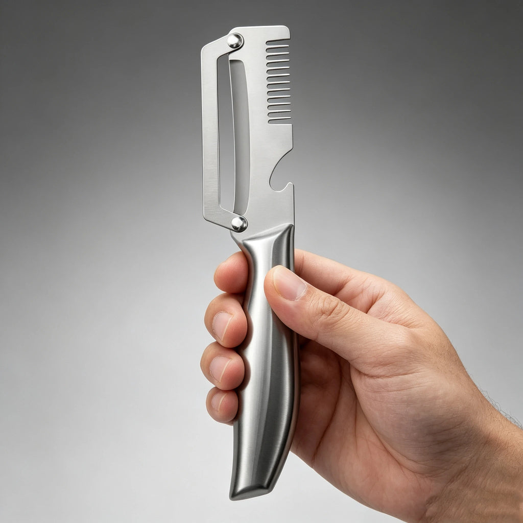 3-in-1 Multifunction Stainless Steel Peeler – Vegetable & Fruit Peeler, Slicer and Shredder Kitchen Tool