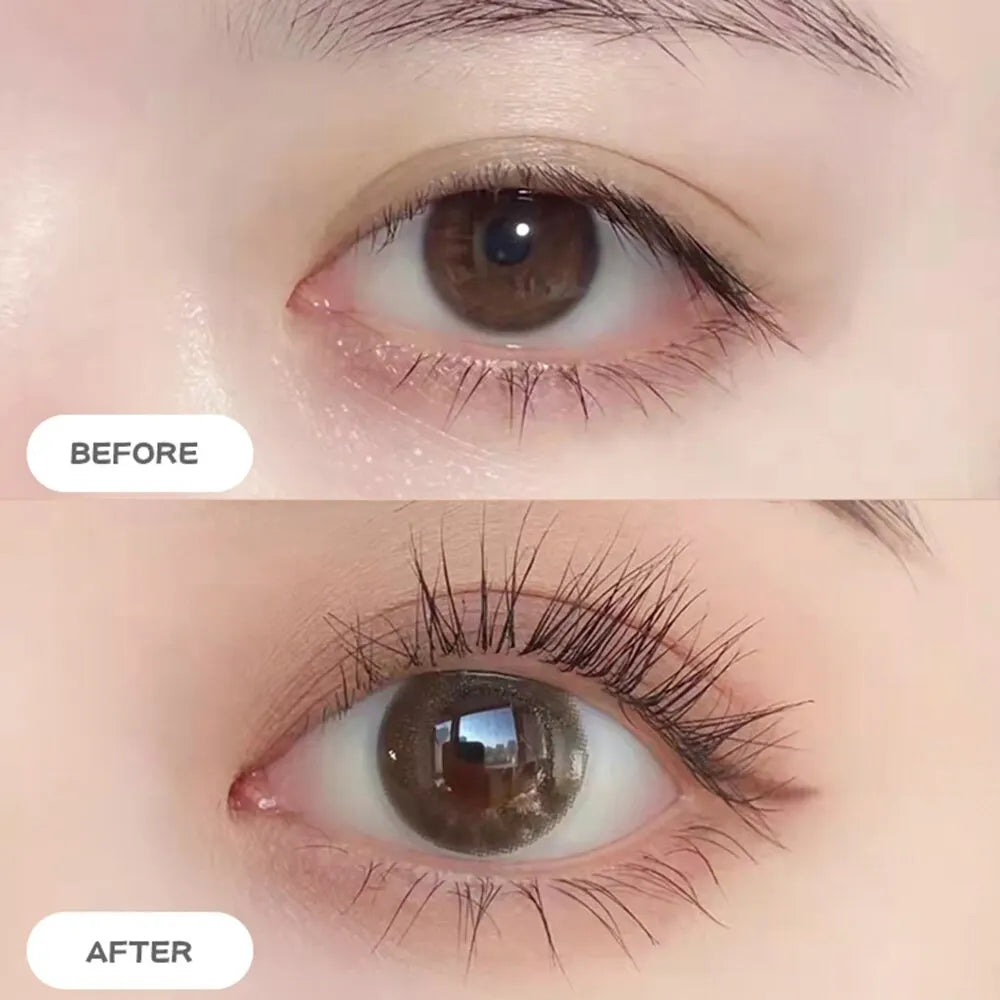 Mascara noir recourbant motif tournesol mignon longue tenue volume et allongeant cils