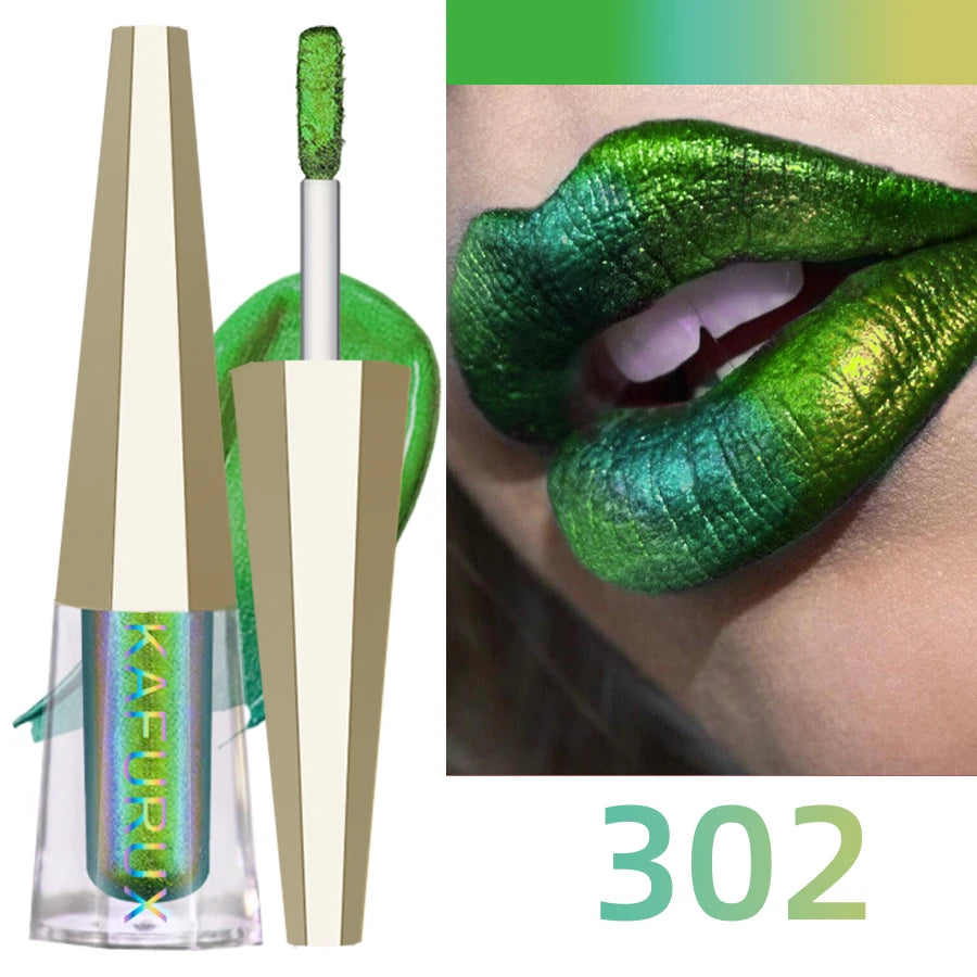 Pigments changeants chromés caméléon liquide rouge à lèvres ou fard à paupières brillant longue durée Multichrome haute qualité brillant à lèvres maquillage des lèvres