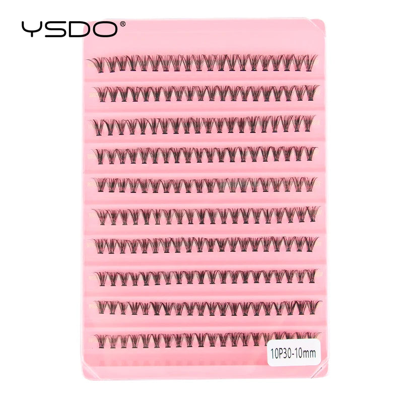 10 à 14 rangs – Extensions de cils naturels prémontés, éventails volumineux, cils individuels en vison – Cils en grappes pour maquillage