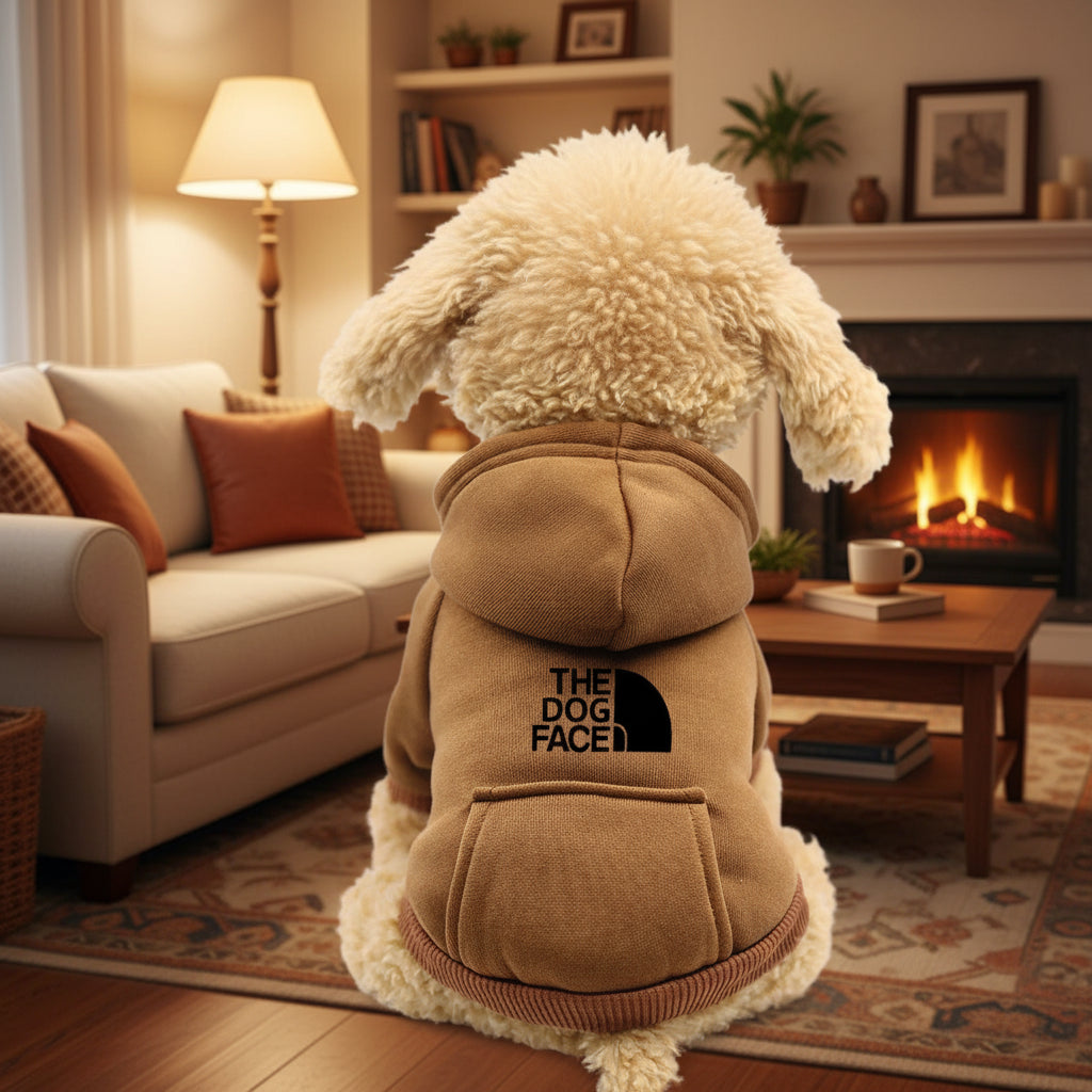 Pet Sweater with Denim Pocket – Warm Autumn & Winter Outfit for Dogs & Cats