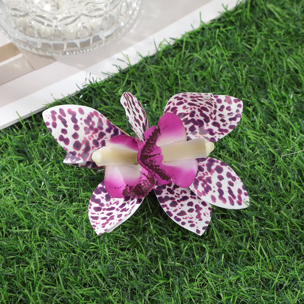 « Barrettes Femme – Fleurs Orchidée, Style Bohème »