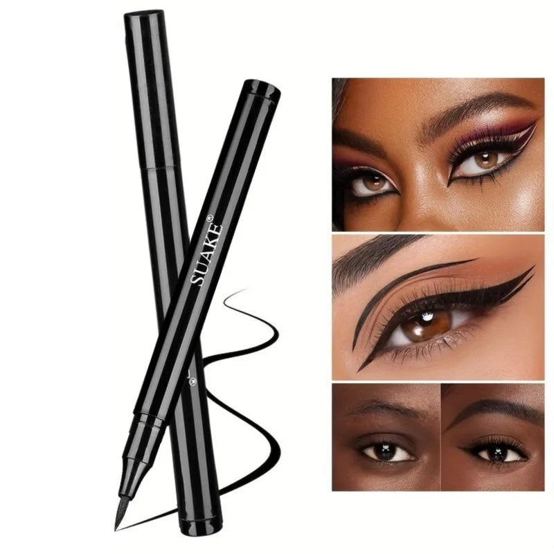 Eyeliner Noir — waterproof, résistant à la sueur et anti-bavures, crée un look naturel, glisse facilement et s’applique rapidement
