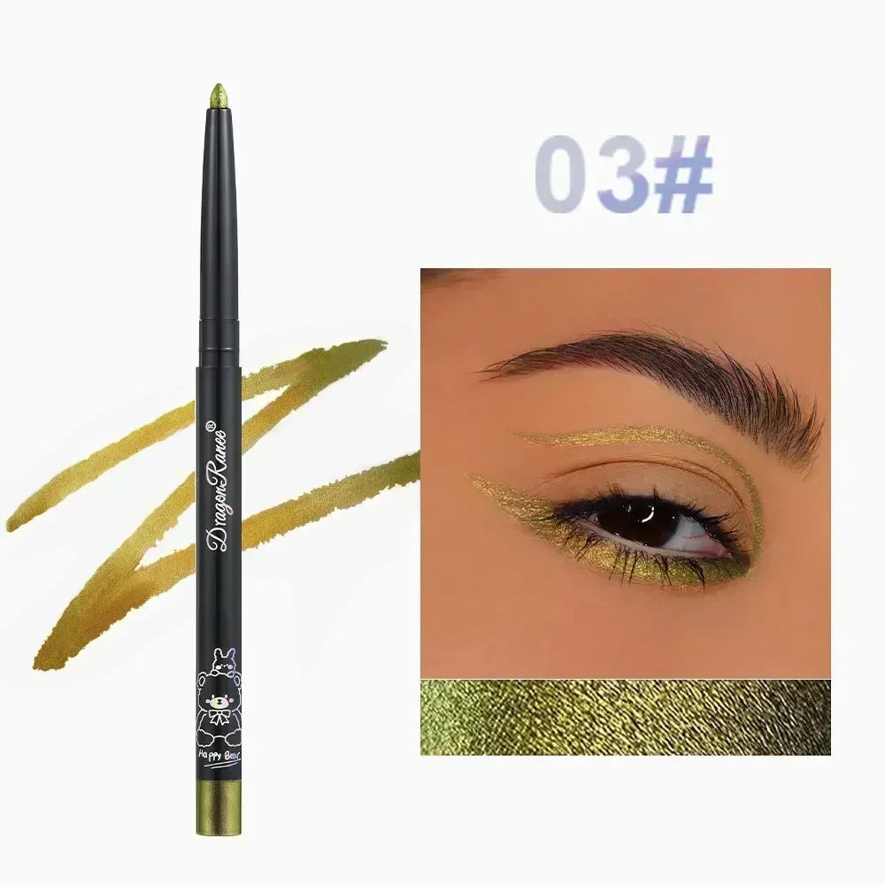 Eyeliner Pailleté– Multi-Chrome, Longue Tenue, Métallique, Ombre à Paupières Brillante, Teintes Vert et Violet