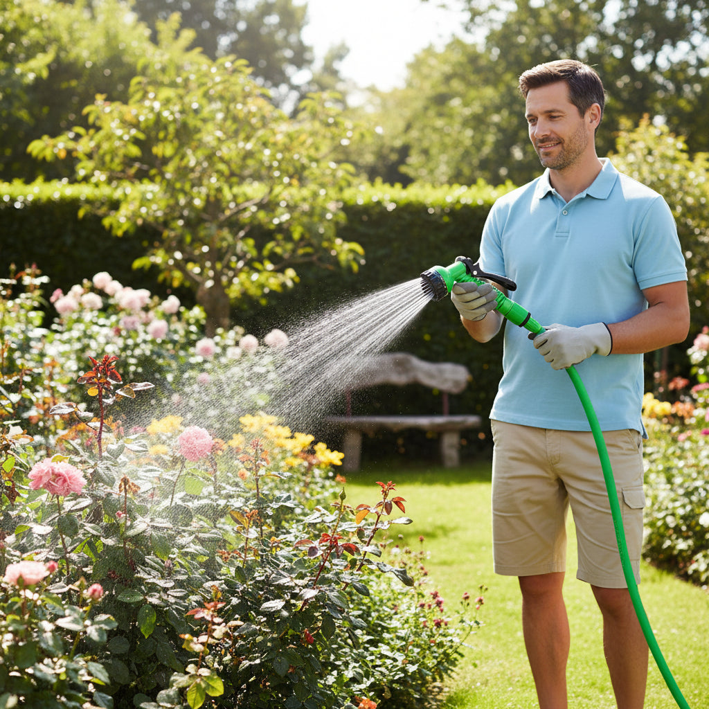 Expandable Magic Garden Hose – Flexible Water Hose with 7-Function Spray Gun