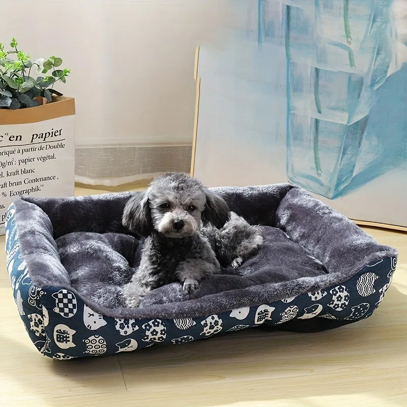 Plush Pet Sofa Bed – Warm Cushion Mat for Dogs & Cats