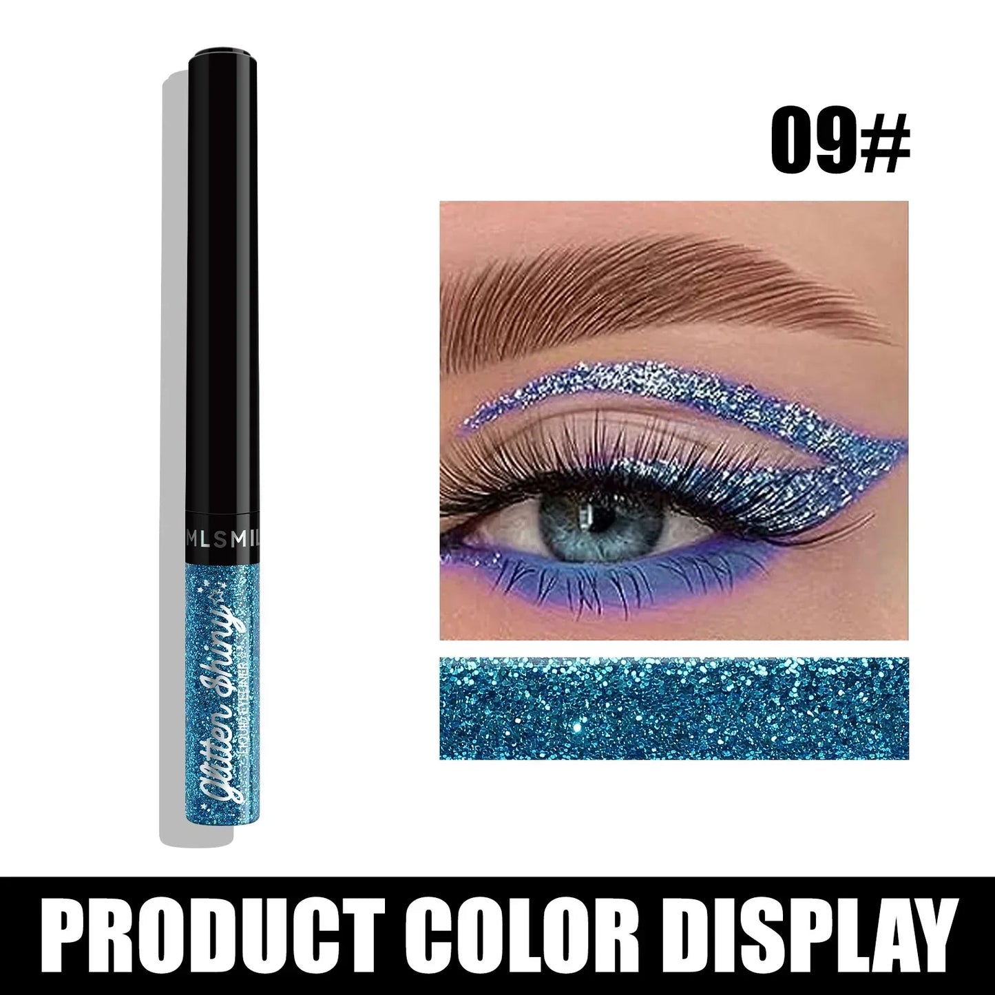 Eyeliner scintillant diamant – 12 couleurs, liquide, waterproof et résistant à la sueur, fard à paupières professionnel