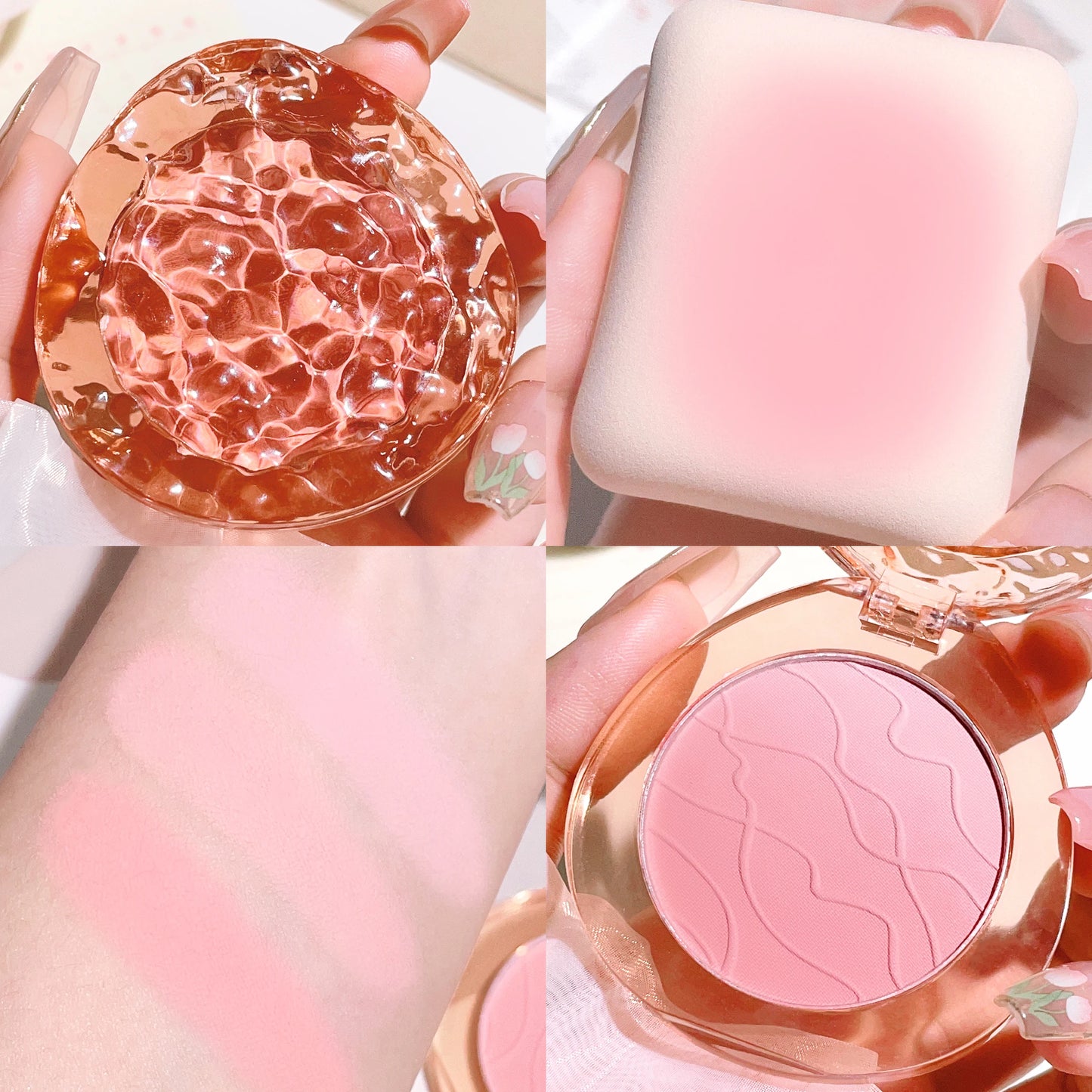 Blush Cute Pop Dégradé — Fini Mat, Texture Délicate, Maquillage Quotidien Nude, Illumine les Joues