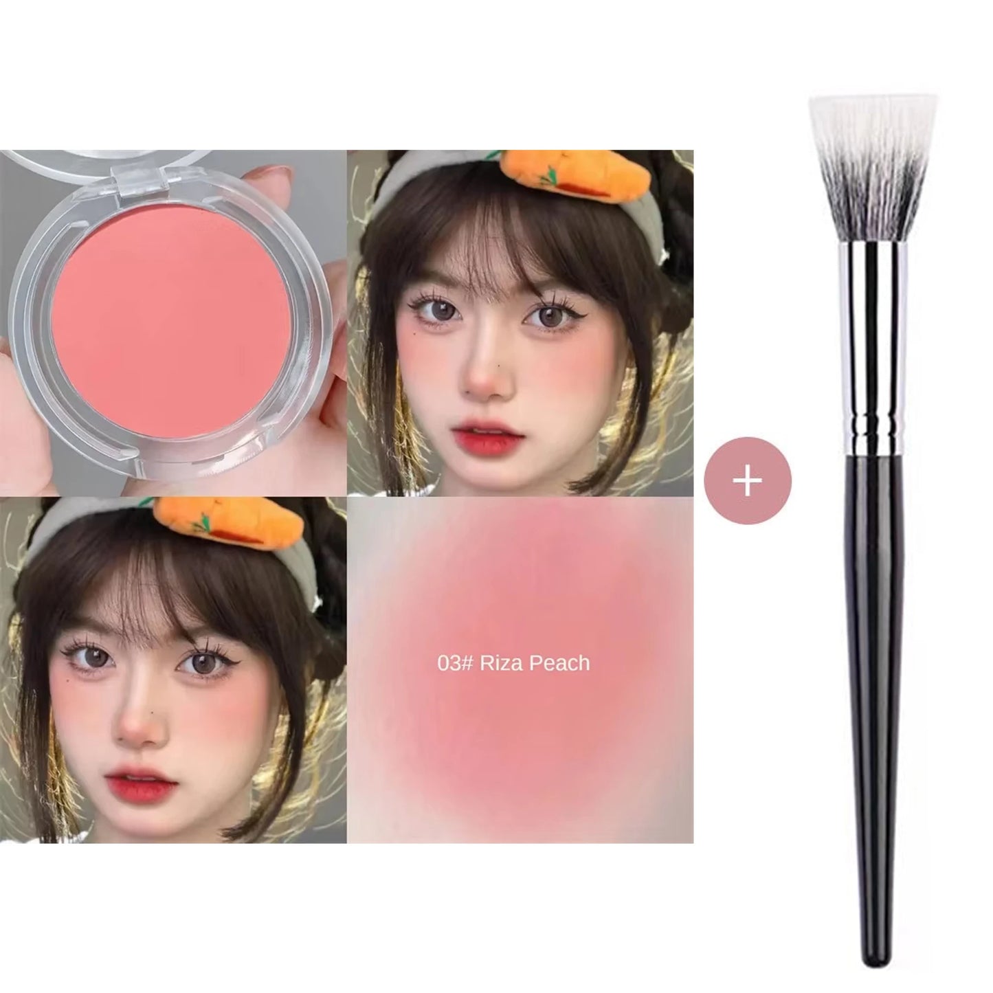 Blush Monochrome Mat — Couleur Naturelle pour les Joues, Illumine le Visage, Résistant à l’Eau, Pour Contouring Facial, Poudre Douce pour Maquillage