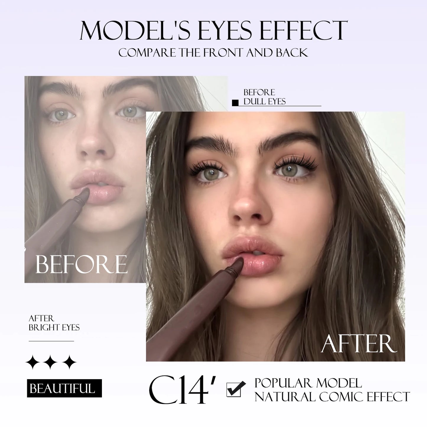 Grappes de cils 320 pcs – Extensions de cils naturels en grappes, plateau mixte volumineux – Cils naturels