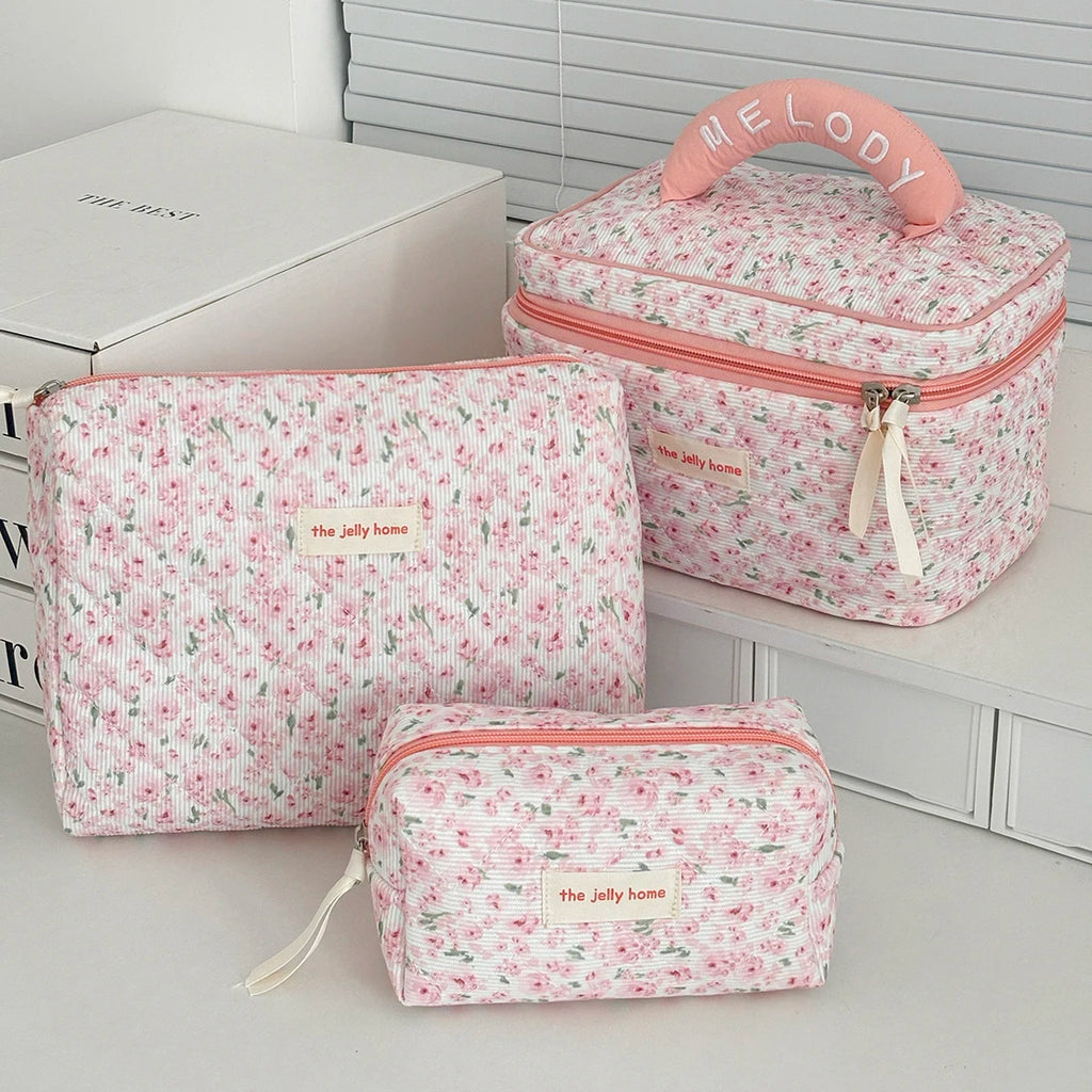 Floral Cosmetic Travel Bag