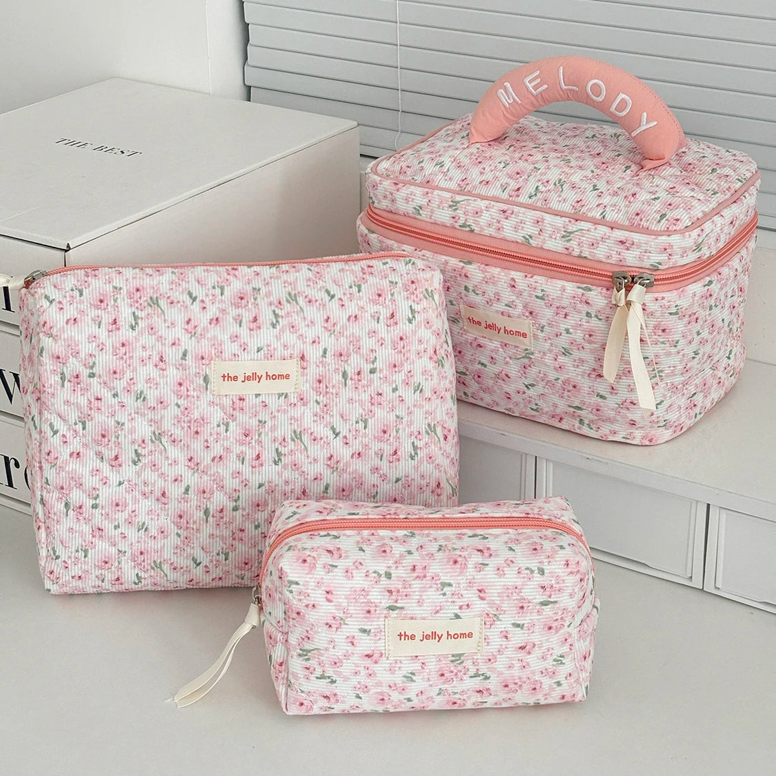 Floral Cosmetic Travel Bag