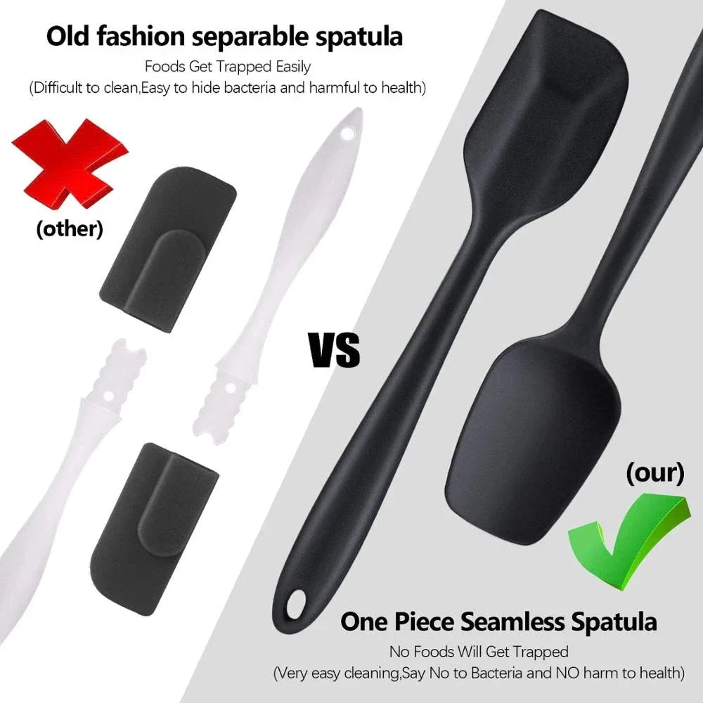 6-Piece Silicone Spatula Set – Food-Grade Non-Stick Heat-Resistant Spatulas for Cooking & Baking