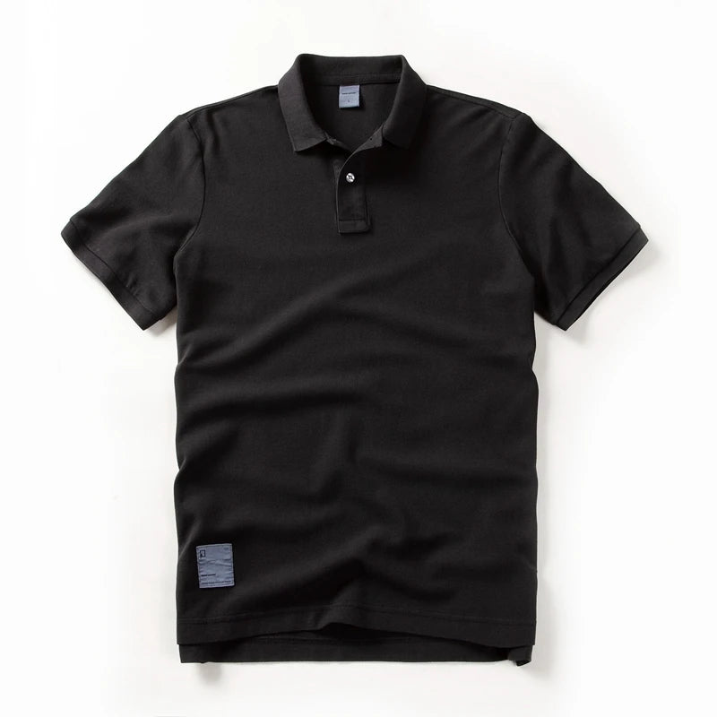 Polo Chemise 2024 Nouveau Été Revers artificiel asticité T-shirt Solide document De Mode À Manches Courtes D'affaires Décontracté Hommes Vêtements M-3XL musicien 13200
