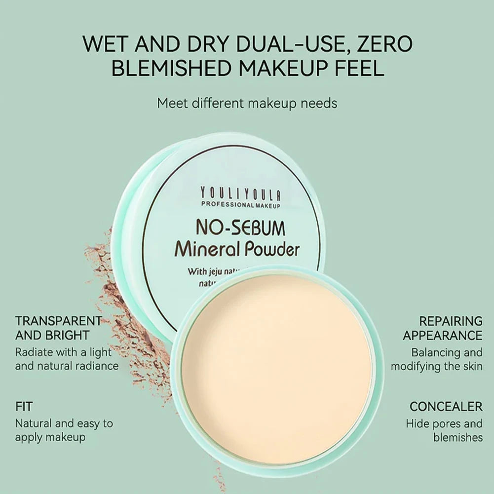 Poudre Fixante pour le Visage – Contrôle du Sébum, Sans Effet Cakey, Tenue Longue Durée, Waterproof, Résistante à la Transpiration, Utilisation Humide ou Sèche, Maquillage Polyvalent