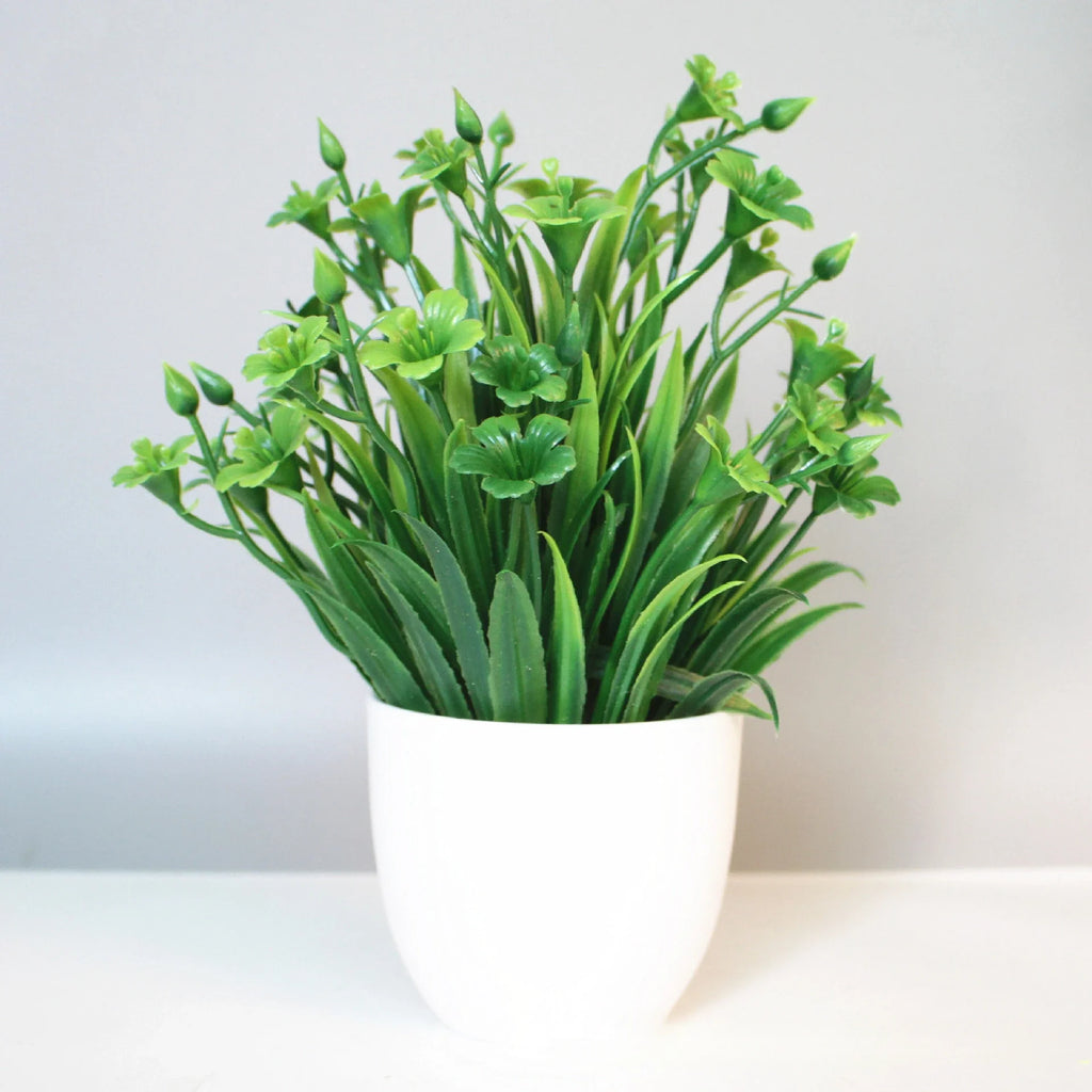 Artificial Potted Green Plant – Decorative Fake Bonsai for Home Décor