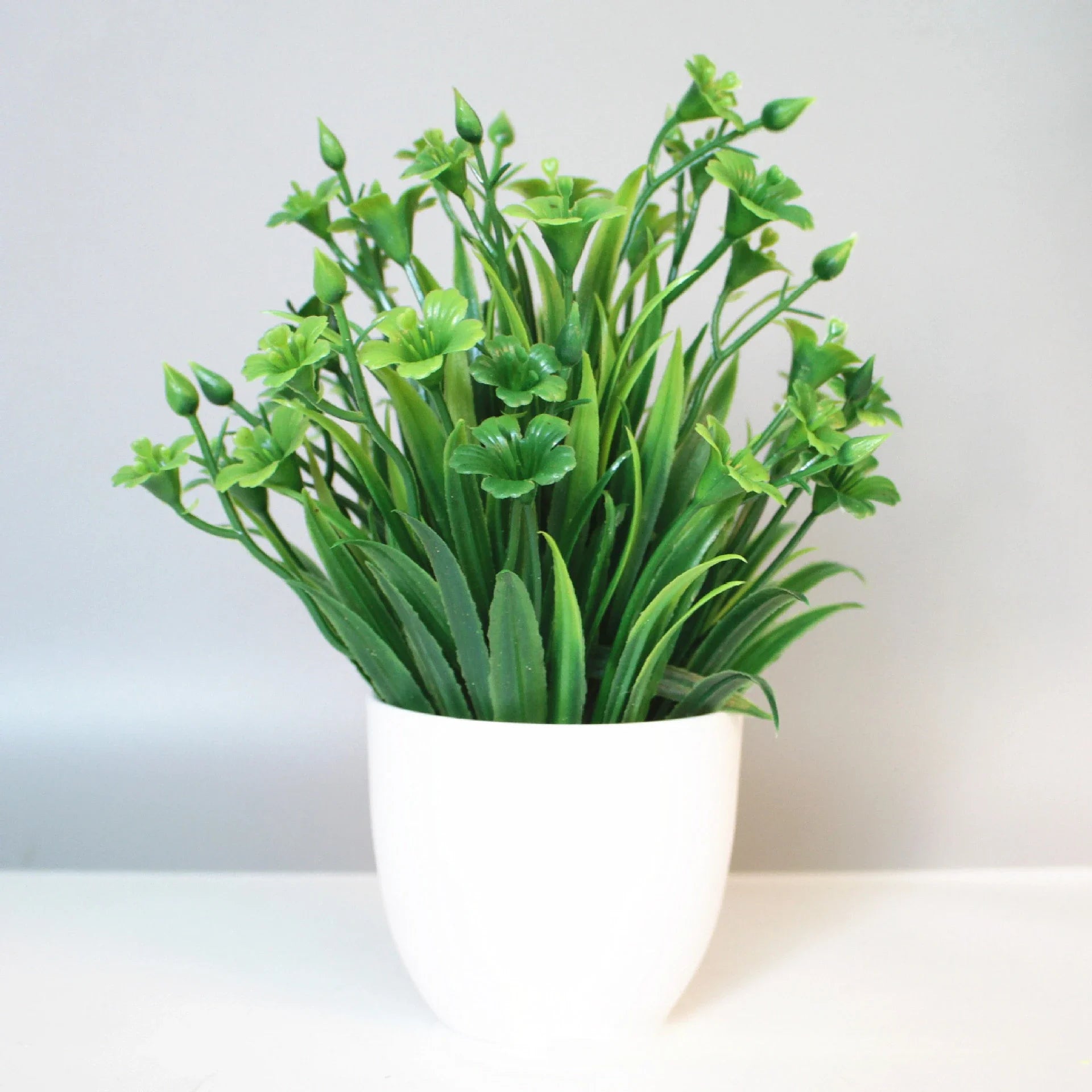 Artificial Potted Green Plant – Decorative Fake Bonsai for Home Décor