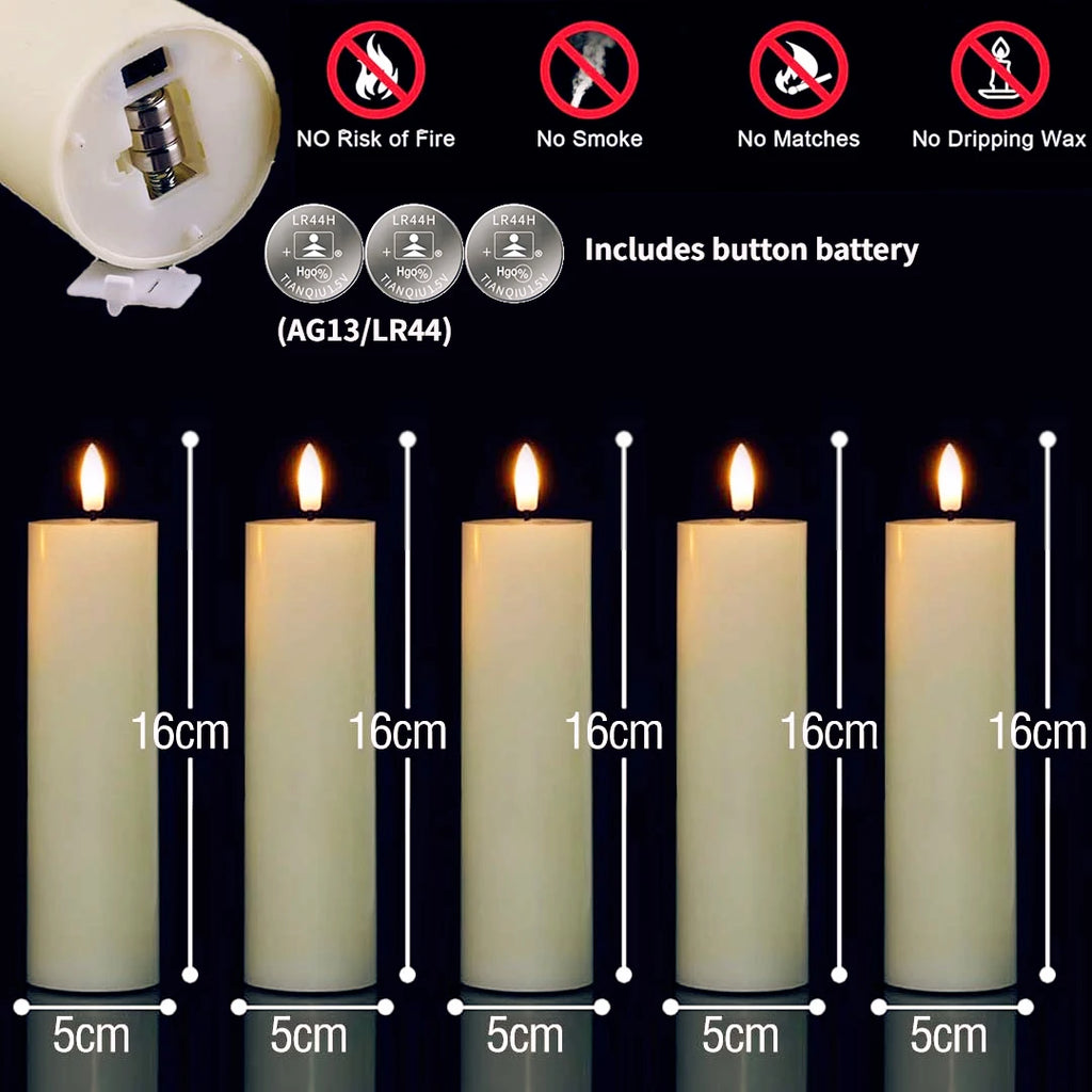 LED Flameless Flickering Candles Set (6–120 PCS) – Battery Operated Candles for Weddings & Events