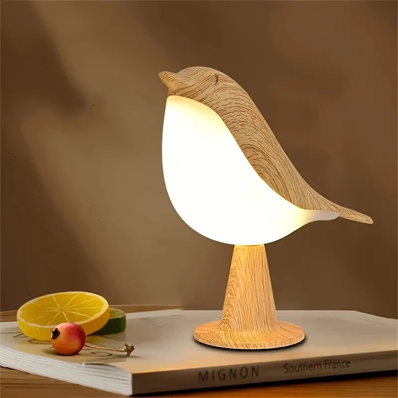LED Bird Touch Lamp – 3-Level Dimmable Rechargeable Night Light for Home Decor