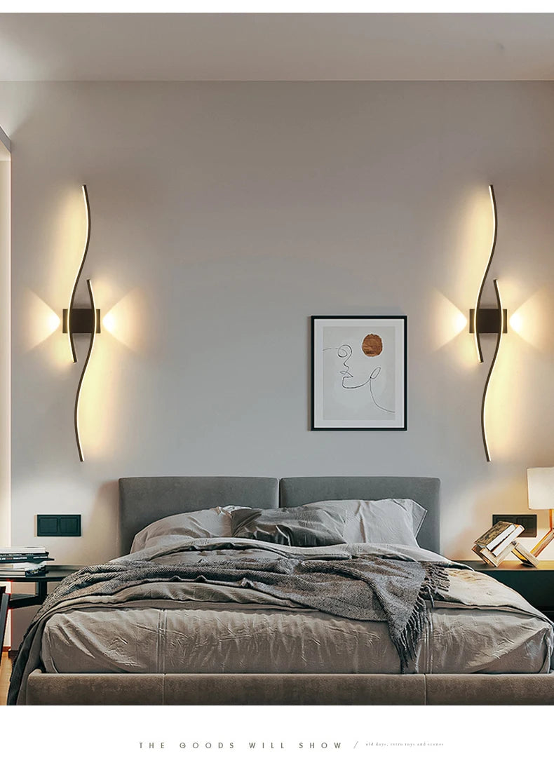 Modern LED Wall Lamp – Minimalist Lighting for Living Room, Bedroom & Kitchen
