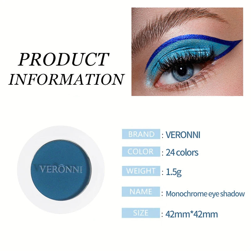 Palette fards à paupières 24 couleurs monochrome pailleté et mat waterproof longue tenue