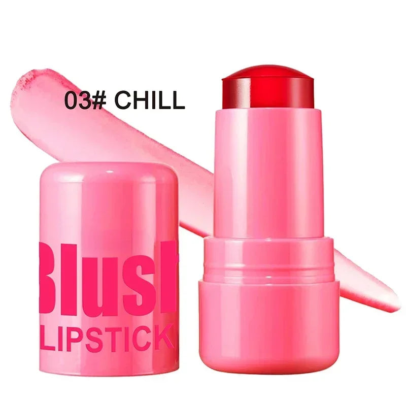 Blush Stick — Teinte pour Lèvres, Texture Jelly Rafraîchissante et Hydratante, Multi-usage, Fini Mat, Blush Watercolor pour Maquillage