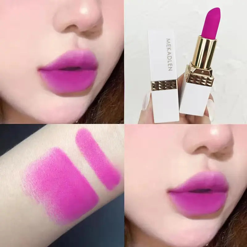 Rouge à Lèvres Violet Lavande & Rose — Teintes Rose, Mauve et Raisin | Couleur Riche et Vibrante | Finition Satinée Hydratante pour un Maquillage Doux et Élégant