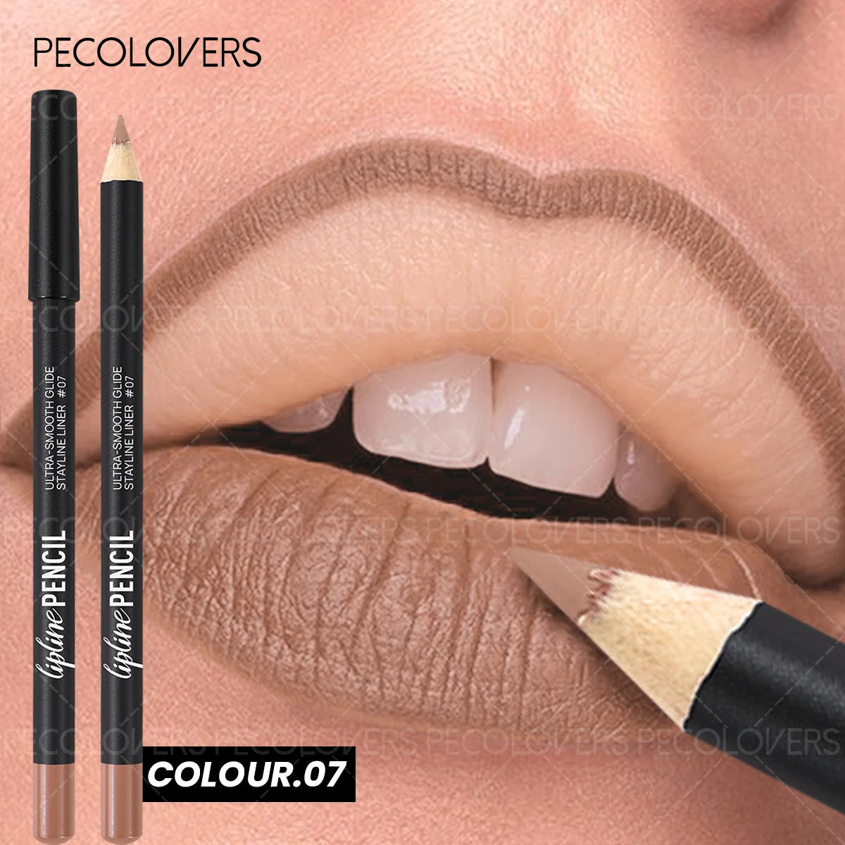 1 Pièce Crayon à Lèvres 2-en-1 Mat – Longue Tenue, Waterproof, Teinte Pumpkin Spice, Couleurs Intenses, Idéal Noël