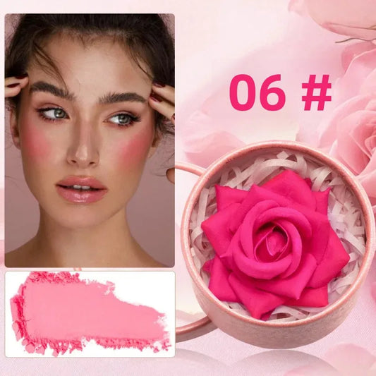 Blush 3D — Rose Tridimensionnel, Haute Brillance, Illumine Naturellement le Teint, Petites Pétales, Maquillage Nude
