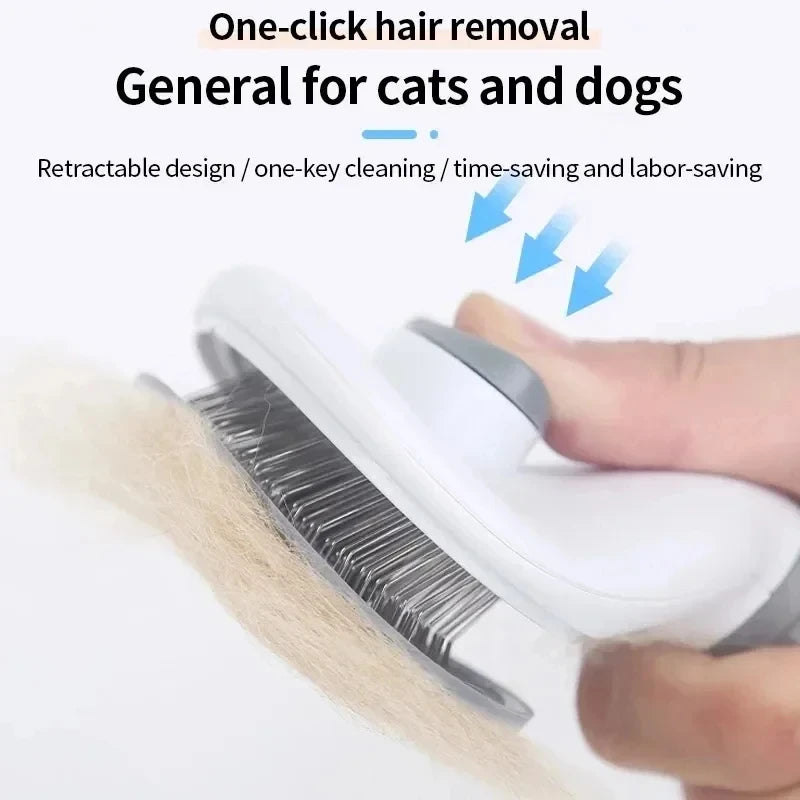 Self-Cleaning Pet Brush – Grooming & Deshedding Comb for Dogs and Cats