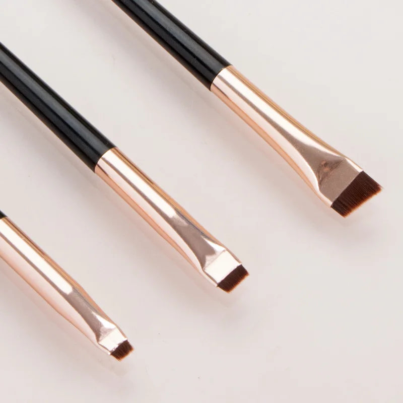 3 pièces/ensemble lame Eyeliner brosse à sourcils Portable plat fin Eye Liner sourcils Contour pinceaux de maquillage outil de maquillage