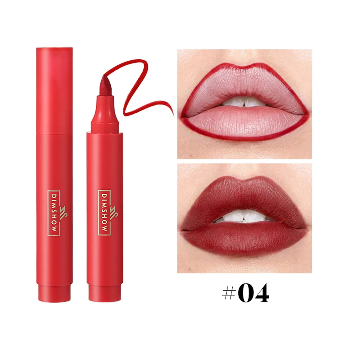 Crayon Marqueur à Lèvres – Teinte Liquide, Waterproof, Longue Tenue, Hydratant, Anti-Tache, Fini Mat, Maquillage des Lèvres