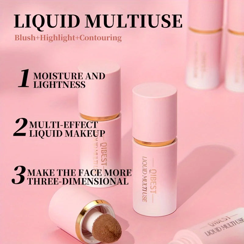Blush liquide mat – Facile à colorer et à estomper, rendu naturel et lumineux